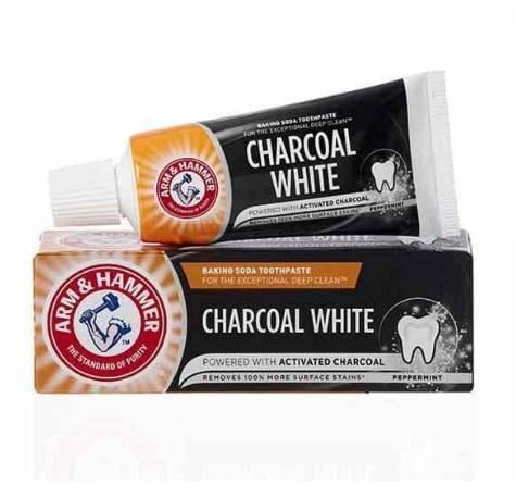 Arm & Hammer Charcoal White Removes 100% More Stains Toothpaste
