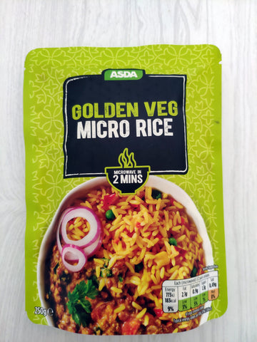 ASDA Golden Veg Micro Rice 250g