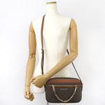 Michael Kors Large Jet Set Item East West Zip Chain Crossbody Brown