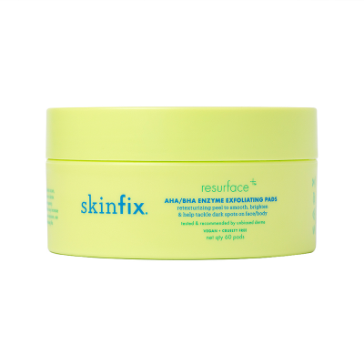 Skinfix Resurface+ AHA/BHA Enzyme Exfoliating Pads, 60 Pads