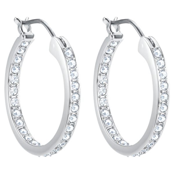 Swarovski Sommerset Earrings White, Rhodium plated 5616262