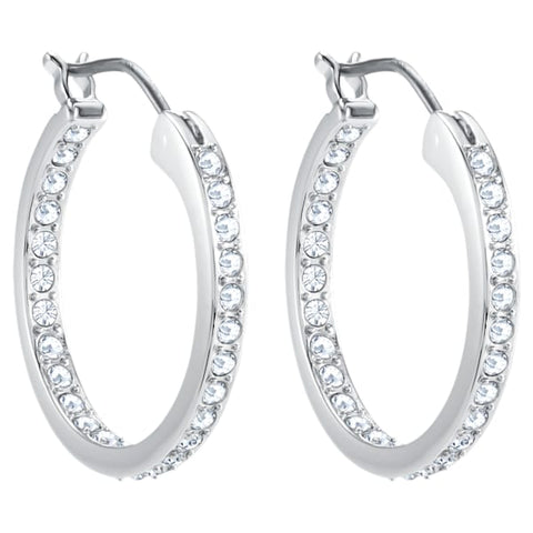 Swarovski Sommerset Earrings White, Rhodium plated 5616262
