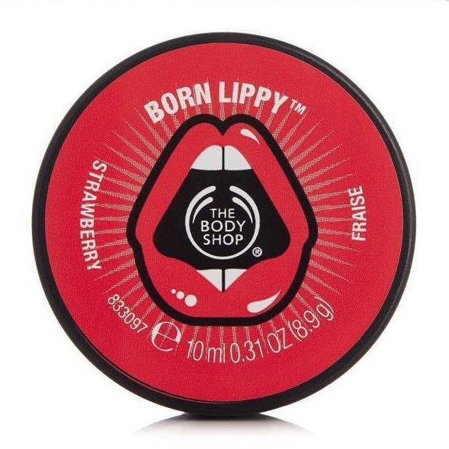 The Body Shop Born Lippy Pot Lip Balm- Strawberry, 10ml